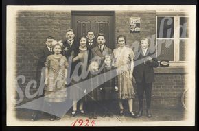 Postkarte - Familienfoto mit absolut seltenen Persilschild - Um 1924