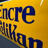 Pelikan Tinte - Encre Pelikan (Gewölbtes Emailleschild um 1925)
