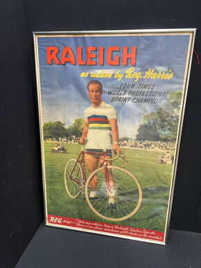 Raleigh Rennräder Werbeplakat der 50er Jahre (ca.75 x 50 cm)
