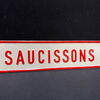 Schlachterei-Blechschild „Saucissons“