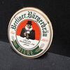 Berliner Bürgerbräu Biere- Zapfhahnschild mit Korkrückseite (Um 1985)