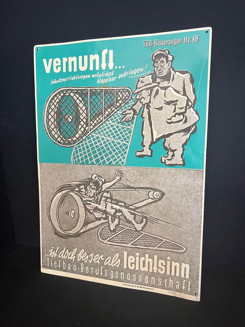 Blechschild zur Unfallverhütung (Sondermotiv)