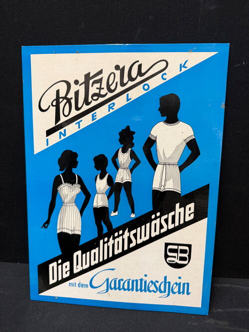 Bitzera Interlock - Die Qualitätswäsche mit Garantieschein (Werbepappe um 1960)
