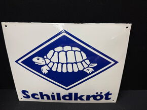 Schildkröt Emailleschild in fantastischer Erhaltung