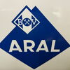 Aral - BV Aral Emailleschild von Öelpumpenschrank (Um 1950)