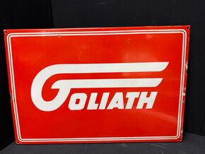  Goliath  - Abgekantetes Schild der 1950er Jahre