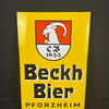 Beckh Bier Pforzheim Emailschild 50 x 33 cm um 1950