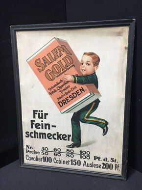 Salem Gold Werbepappe (Dresden um 1910)