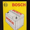 4 Bosch Blechschilder Zündkerze, Scheinwerfer, Batterie, Motorblock um 1960/70