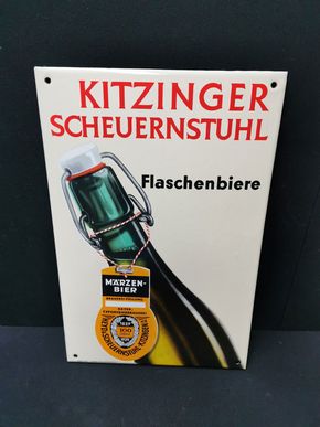 Heyd & Scheuernstuhl Brauerei Kitzingen Emailschild (Um 1930)