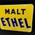 Malt Ethel (Kaffee) Emailschild in fantastischer Erhaltung (Um 1950)