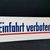 Einfahrt verboten! XXL Blechschild aus der Zeit um 1950