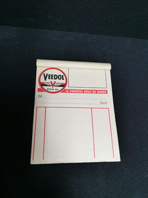 Veedol Notitzblock aus der Zeit um 1955