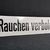 Rauchen verboten - Emailliertes Warnschild aus der Zeit um 1950
