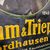 Kautabak - Grimm & Triepel -  XXL Blechschild Nordhausen 90 x 60 cm D um 1920