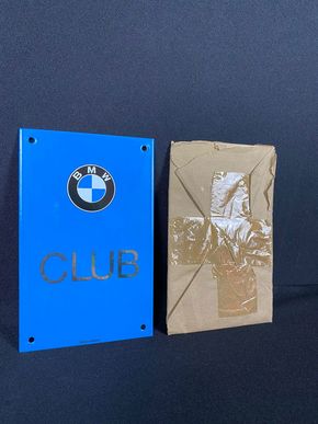 BMW Club Emailleschild Boos & Hahn 20 x 12,5 cm