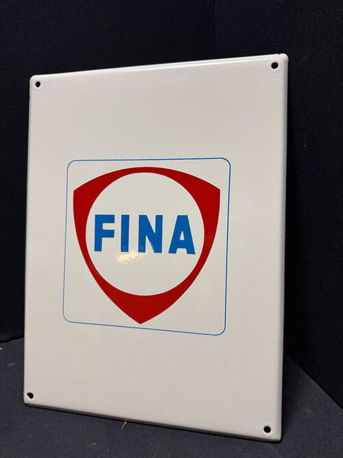 Fina Emailschild Tankstelle 40 x 30 cm - D um 1970/75