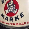 Bären Marke Allgäuer Alpen-Milch XXL Blechschild / Emailschild 