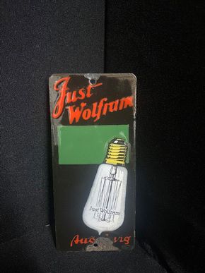 Just Wolfram Glühlampen Augsburg - Türschild Emailschild - um 1910
