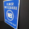 Ulmer Weissbräu Weizenbier Emailschild um 1955