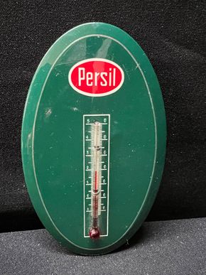 Persil Minithermometer mit Semiglasüberzug (Belgien, 50er Jahre)