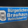 Bürgerliches Brauhaus Mellrichstadt (Bayern) - Gewölbtes Emailleschild um 1930/1950