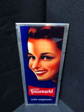 Frauengold Glas-Türschild (Um 1950) 