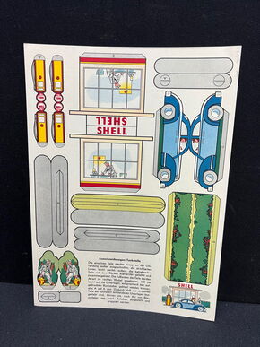Shell Ausschneidebogen Tankstelle (50er Jahre)