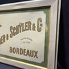 Schröder & Schyler Bordeaux Blechschild Wein Weinkellerei 58 x 38 cm - F um 1905/10