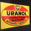 Uranol Blechschilder- Duo - Ich fahre wohl mit Uranol! Autoöl Traktorenöl
