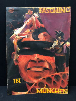 Fasching in München - Original Plakatentwurfszeichnung von 1927