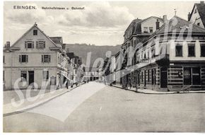 Postkarte mit altem Rüger Hansi Emailschild