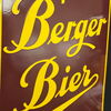 Berger Bier Fehrbellin - Großes Abgekantetes Emailleschild (1930/1950)