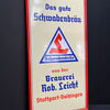 Brauerei Robert Leicht - Schwabenbräu (Emailleschild im emaillierten Rahmen)