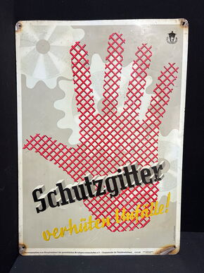Blechschild zur Unfallverhütung (Motiv 1)