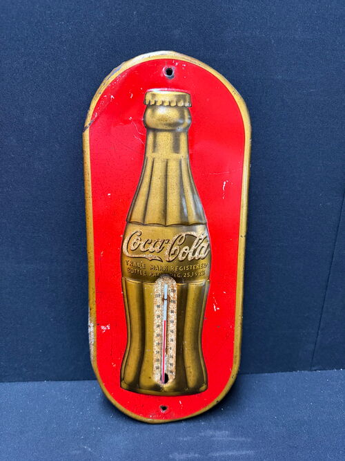 Coca Cola Blechthermometer (USA / 30er Jahre)