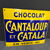 Cantaloup Chocolat - Cantaloup et Catala (Gewölbtes Emailleschild um 1920)