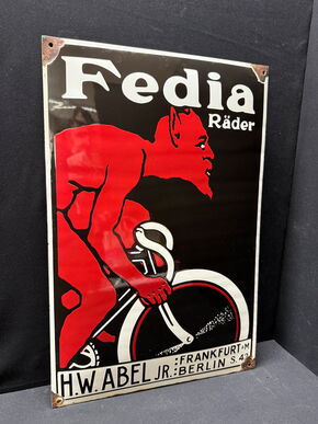Fedia Räder Frankfurt am Main (Emailleschild REPRODUKTION)