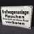 Kraftwagenanlage. Rauchen offenes Licht und offenes Feuer verboten (Emailleschild um 1955)