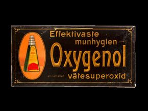 Oxygenol zur Mundhygiene um 1910
