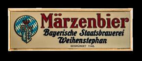 Bayerische Staatsbrauerei Weihenstephan. Märzenbier um 1925