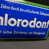 Chlorodont Zahnpasta Emailschild 60 x 32 cm - D um 1925