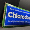Chlorodont Zahnpasta Emailschild 60 x 32 cm - D um 1925