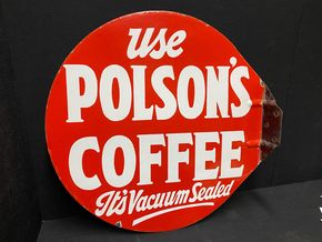 Polson’s Butter & Polson’s Coffee - Emaillierter Ausleger (1930/1950)
