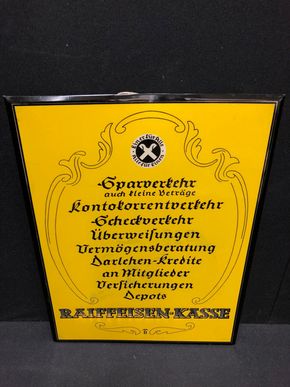 Raiffeisen-Kasse (Um 1930) - Ca. 40 x 30 cm. A 155