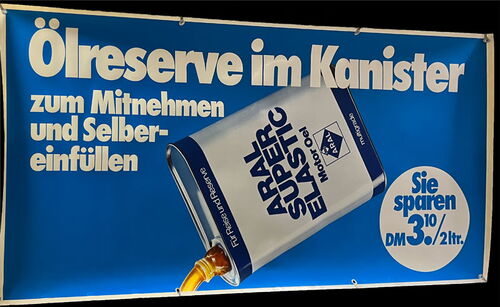 XXL BV Aral Werbebanner mit Aufhängösen (ca. 95 x 185 cm)