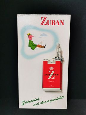 Zuban 22 - Auslese Zigaretten / Glücklich - wer das so genießt (Werbepappe 1955/1965)