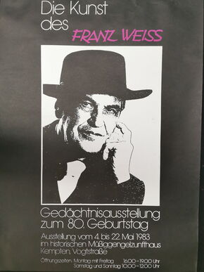 Franz Weiss Ausstellungsplakat aus dem Jahr 1983