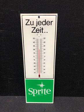 Sprite Kunststoff-Thermometer in Originalverpackung / Produziert 1971
