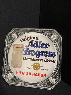 Adler Progress Conserven Gläser Zahlteller um 1920